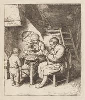 KG 04275
<br/>
Gebed voor de maaltijd
<br/>
<em>Ostade, Adriaen van (1610-1684)</em>